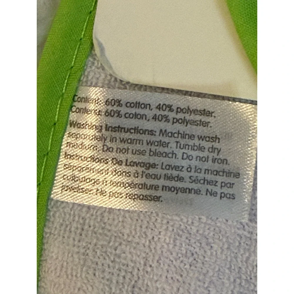 Sesame Beginnings Oscar the Grouch Terry Baby Bib Green White Stripe BK50661